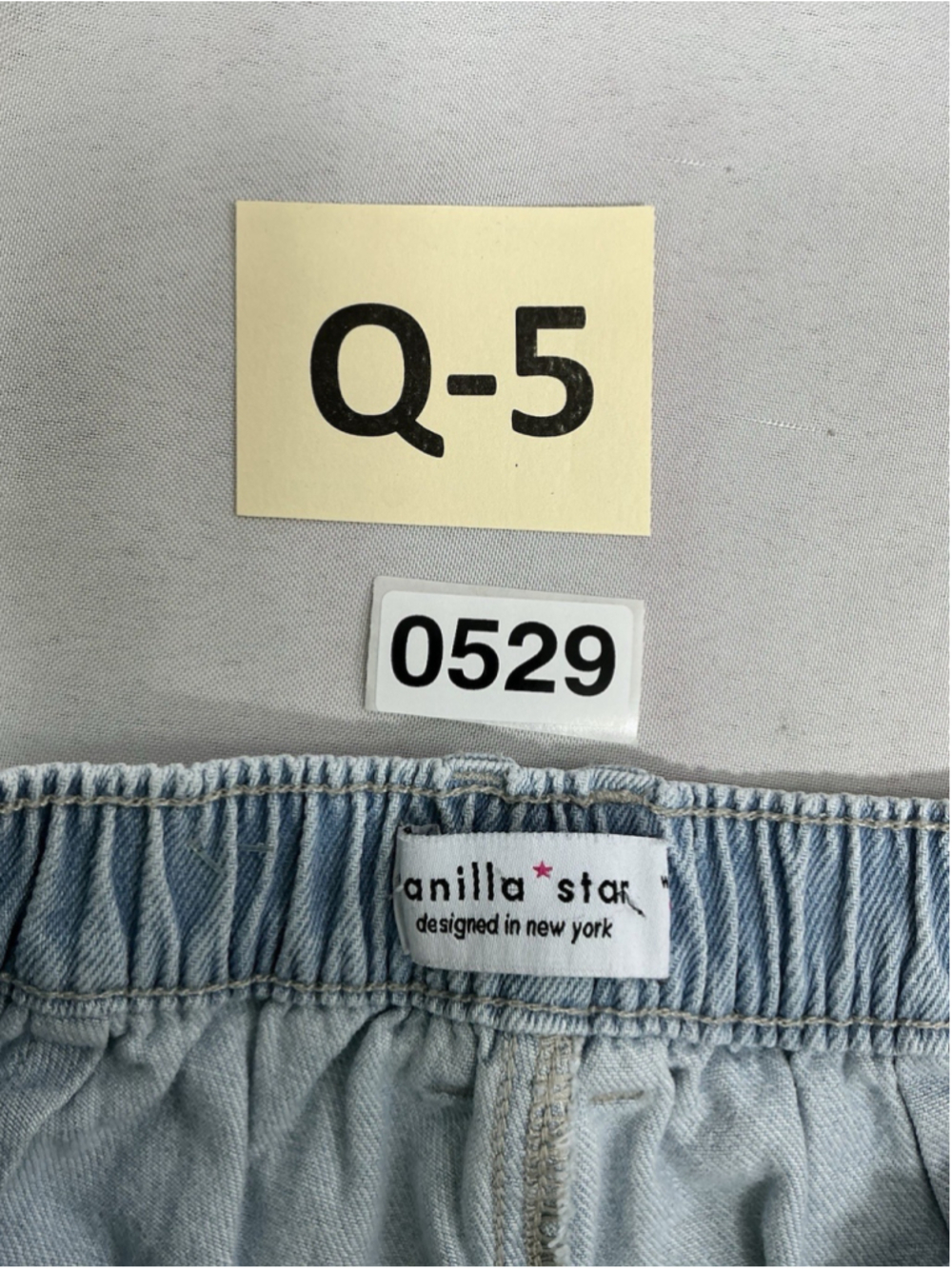 Womans Jr Vanilla Star Cargo Blue Jeans Size 0 Elastic At Waist - Picture 3 of 6
